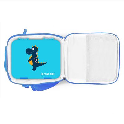 Eazy Kids Bento Boxes wt Insulated Lunch Bag Combo- Dino Blue